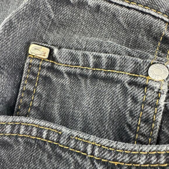 Y2K 100% Cotton Lacoste Jeans Regular Fit Straight Leg Black Gray W32 - L31 - Picture 9 of 13